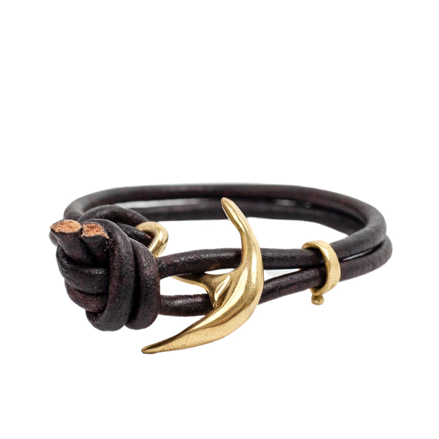 Leather Anchor Bracelet